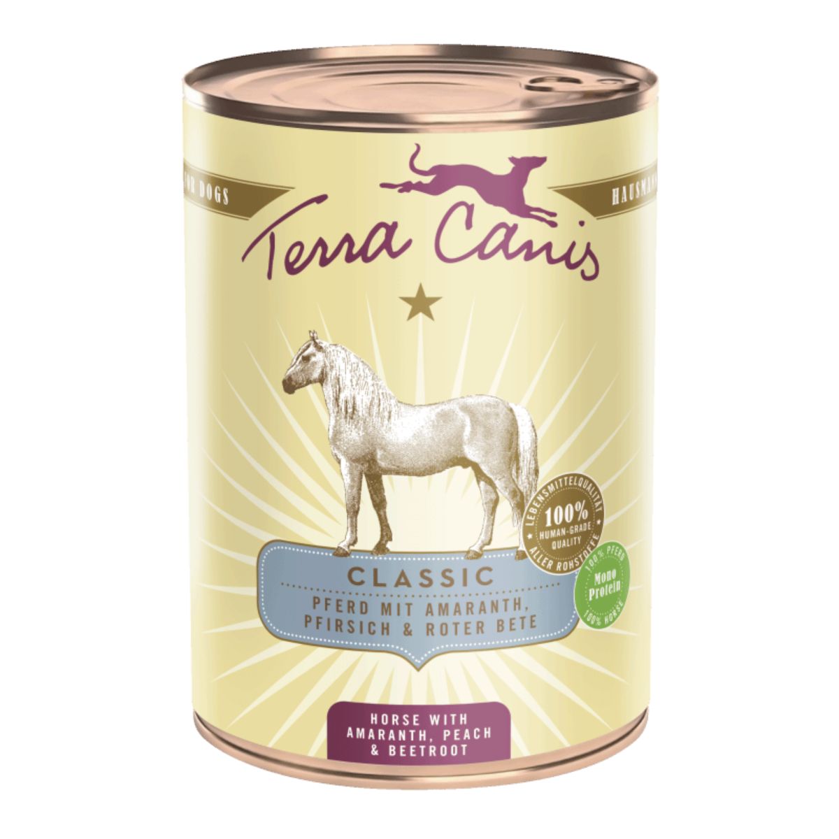 Terra canis classic ADULTO CAVALLO con amaranto, pesca e barbabietola 400g