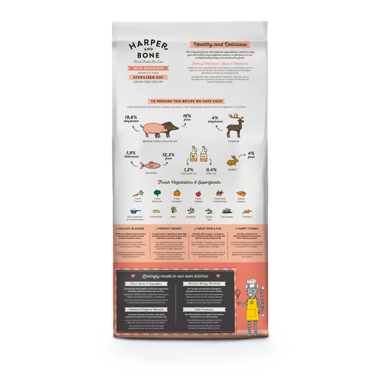 HARPER AND BONE crocchette per gatti sterilizzati wild mountain - immagine 2